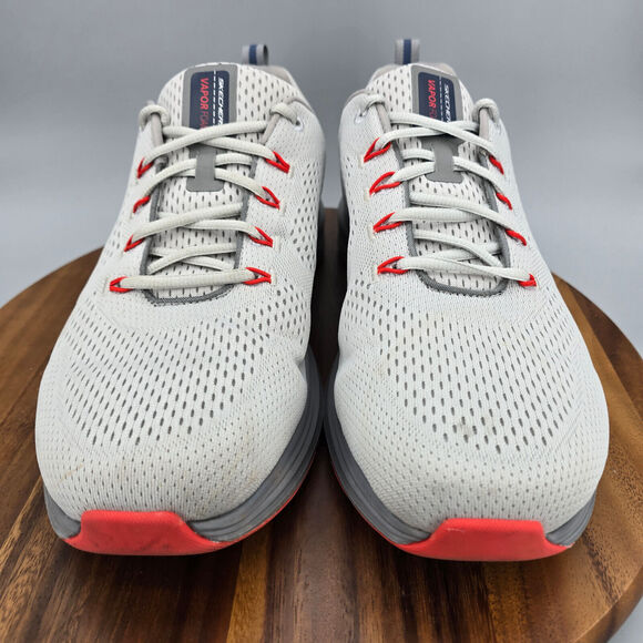 Skechers Shoes Men's 14 Gray Orange Mesh Lace Up Athletic Running Sneakers - Picture 2 of 9